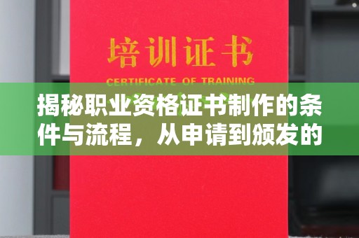 松滋揭秘职业资格证书制作的条件与流程，从申请到颁发的全解析